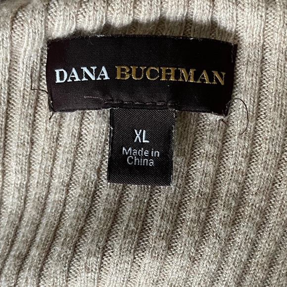 Dana Buchman Ribbed Tan Waterfall Cardigan XL - Picture 7 of 9